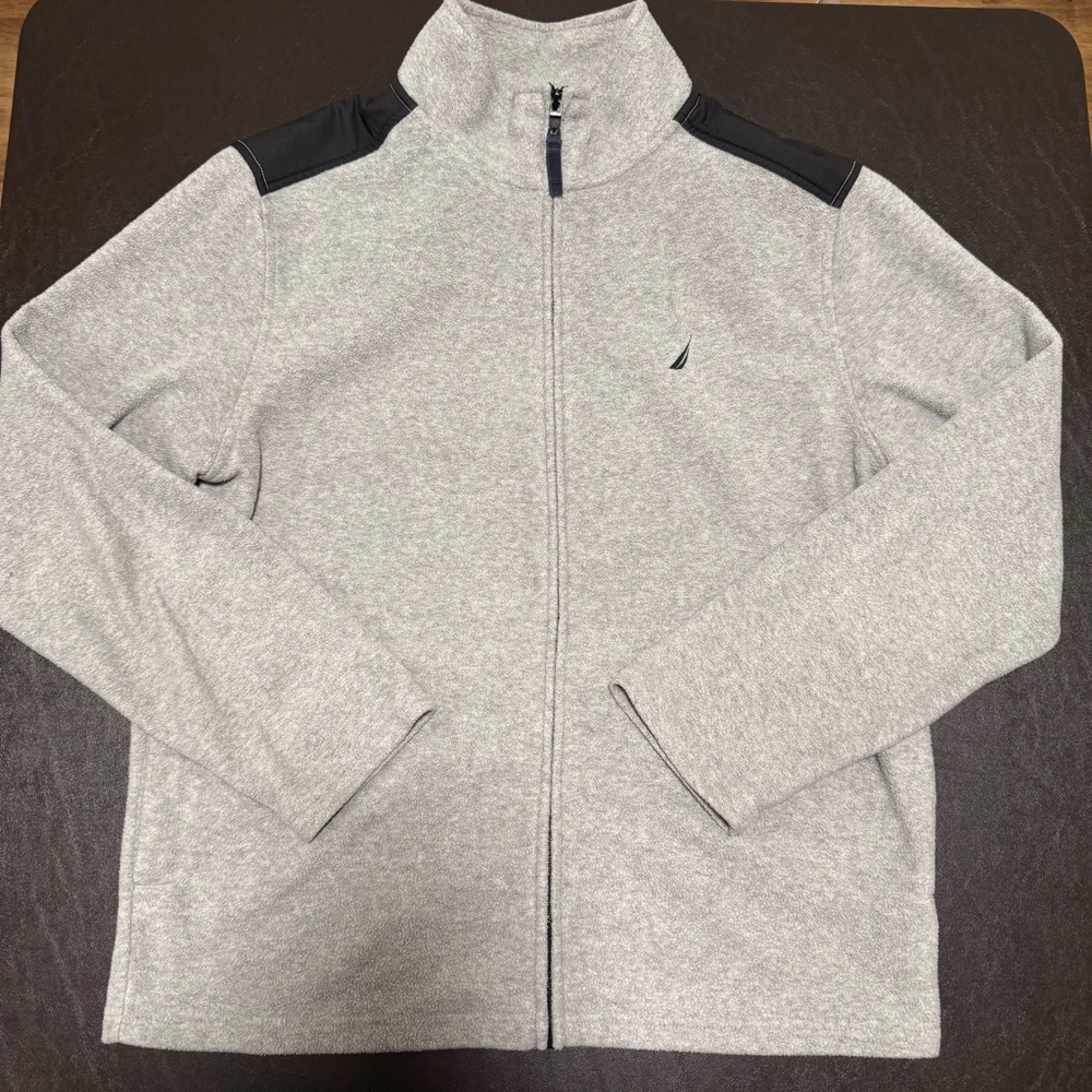 Nautica Light Gray Fleece Jacket